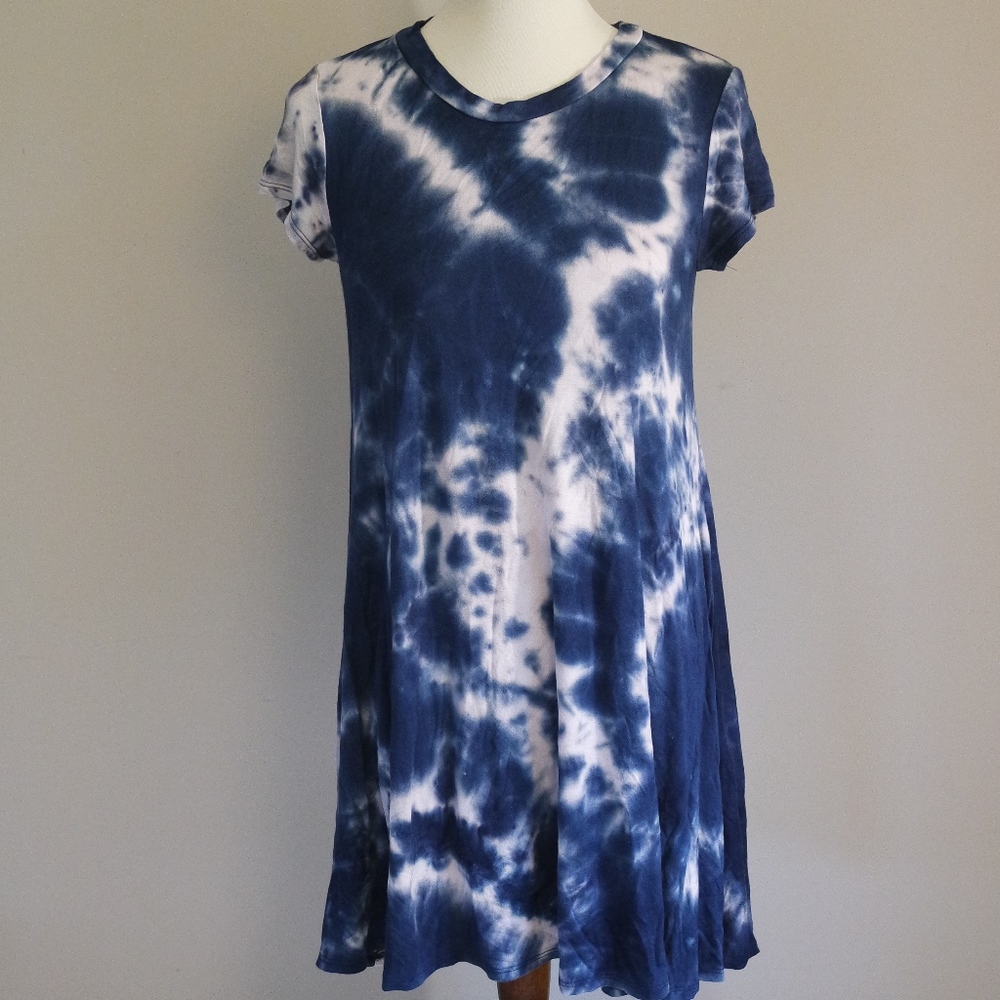 tye dye‎ short sleeve tunic
